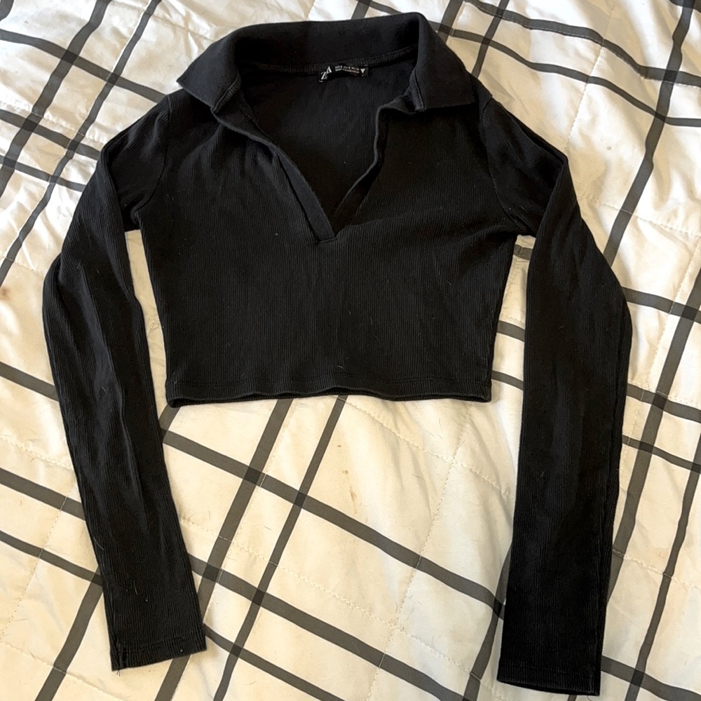 zara cropped long sleeve